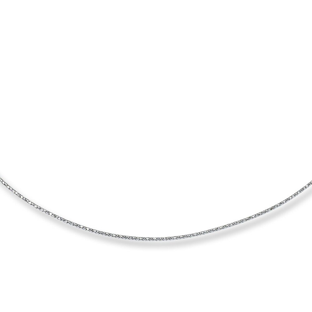 Bird Cage Necklace 14K White Gold 18-inch Length aUI7go2M