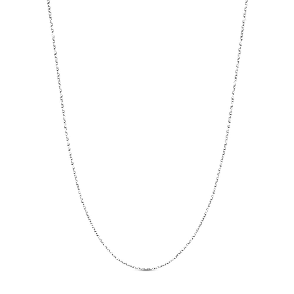 Diamond-Cut Cable Chain Necklace 14K White Gold 24" asJYRwSF