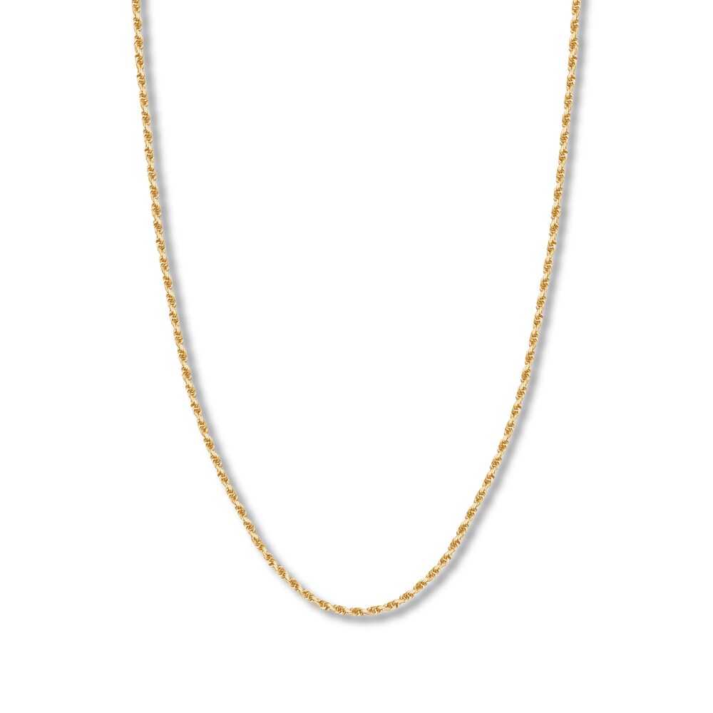22" Textured Rope Chain 14K Yellow Gold Appx. 3mm bOeYDHs0