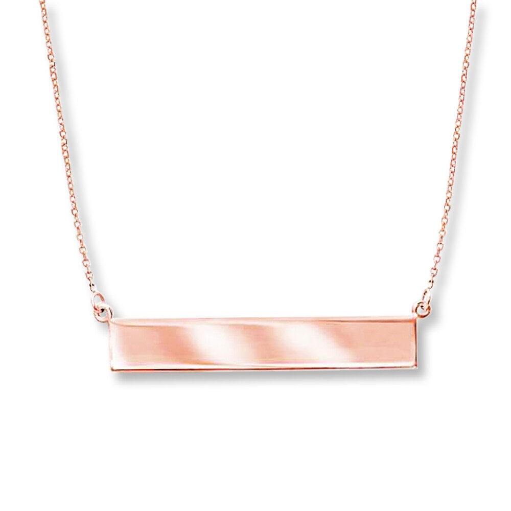 Bar Necklace 14K Rose Gold bbQqsYt8