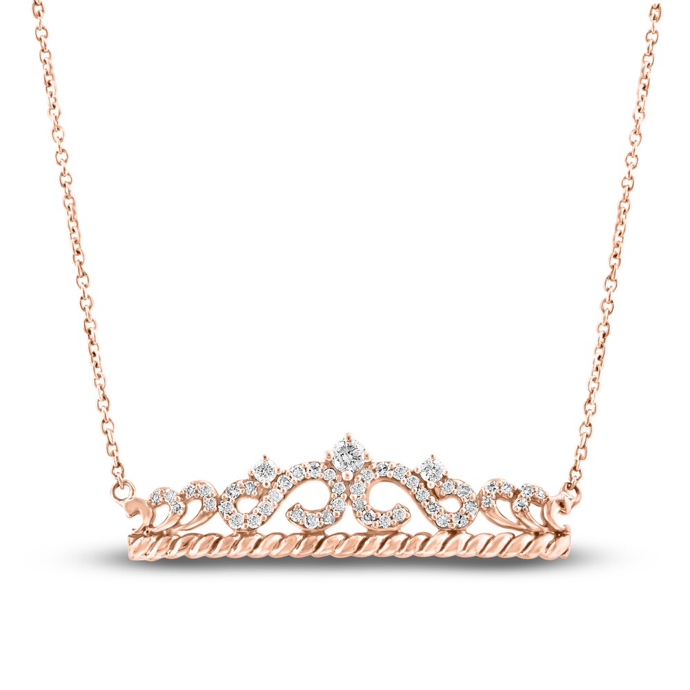 LALI Jewels Diamond Necklace 7/8 ct tw Round 14K Rose Gold 18" c35dlPUT