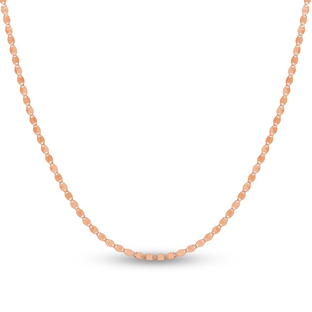 Valentino Chain Necklace 14K Rose Gold 16" cBtjt2XT