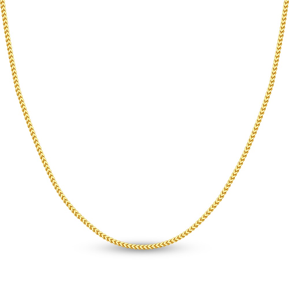 Round Franco Chain Necklace 14K Yellow Gold 22" cG7wjBZU