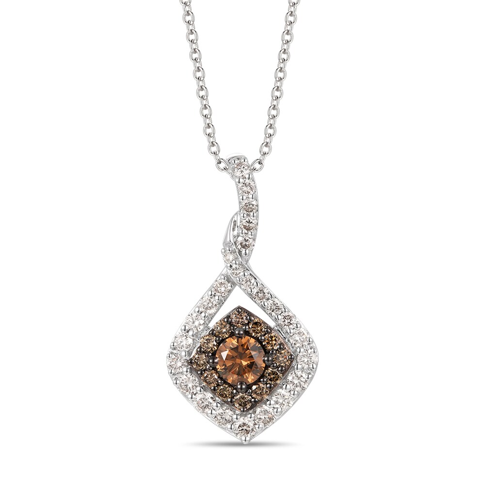 Le Vian Diamond Necklace 1-1/4 ct tw Round 14K Vanilla Gold cMxk0I1e
