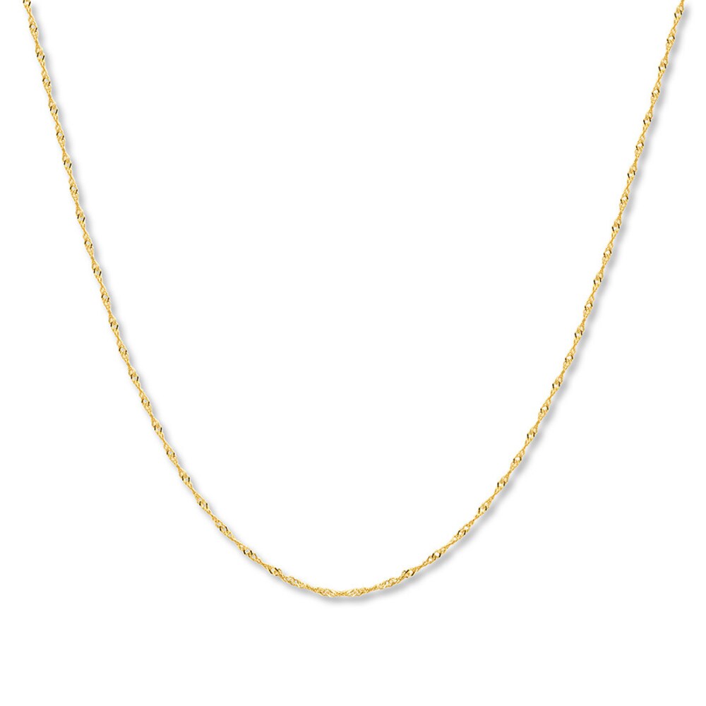 Singapore Necklace 10K Yellow Gold 22 Length cZQbSl7O