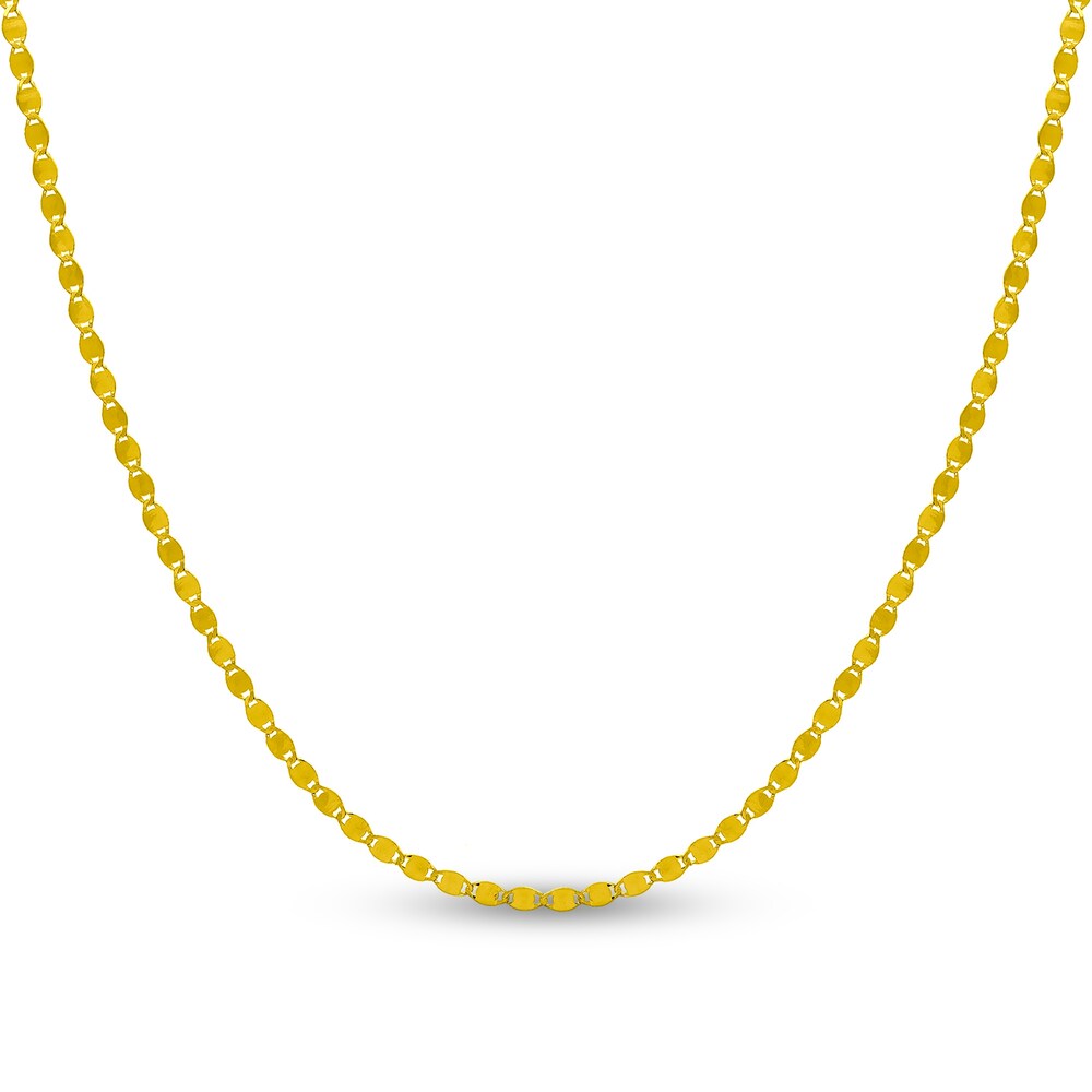 Valentino Chain Necklace 14K Yellow Gold 18" ccoXUEIp