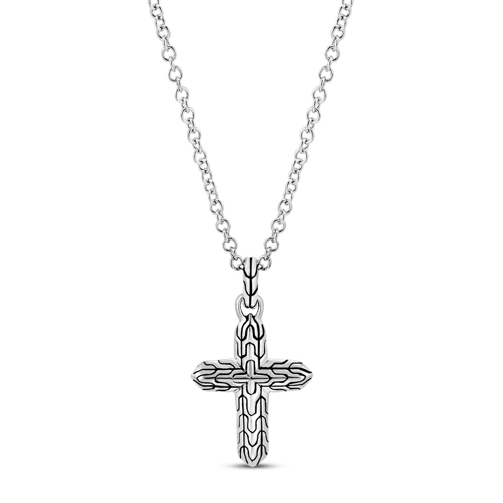 John Hardy Classic Chain Cross Necklace Sterling Silver coRuFgga