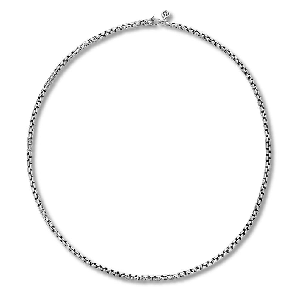 John Hardy Men's Classic Box Chain Naga Necklace Sterling Silver 24" cpPCsexy