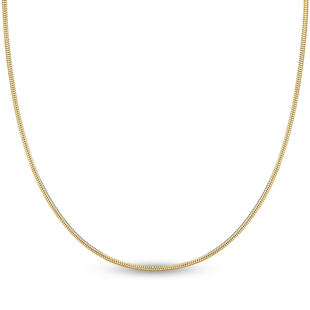 Snake Chain Necklace 14K Yellow Gold 16" cvw7OQuL
