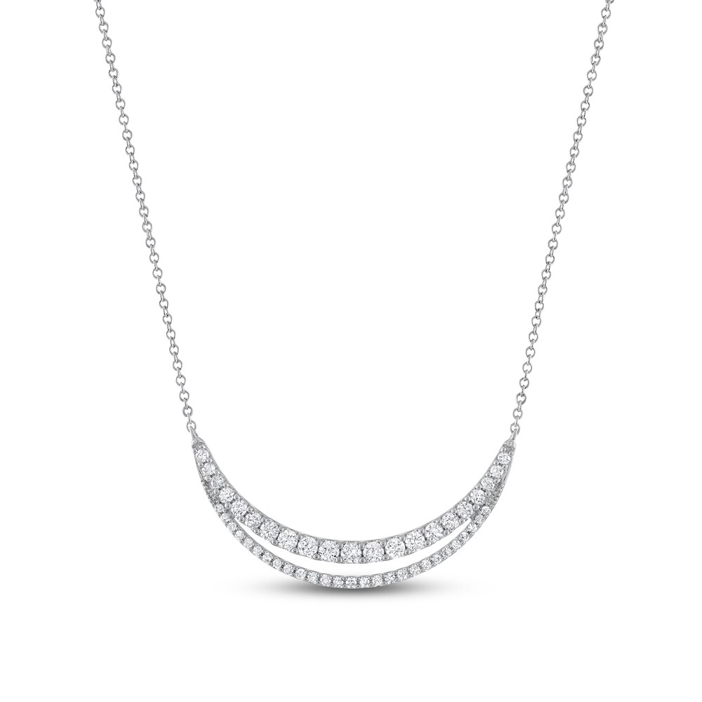 Diamond Necklace 1/2 ct tw Round 10K White Gold d1P36CZD