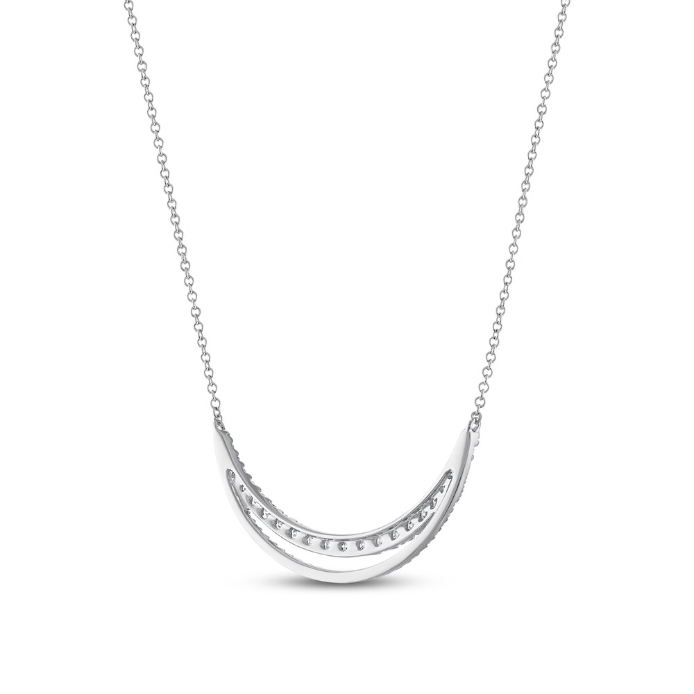 Diamond Necklace 1/2 ct tw Round 10K White Gold d1P36CZD