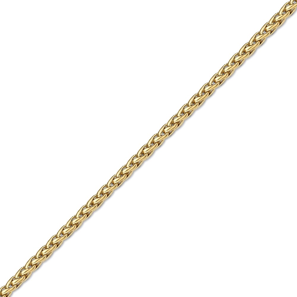 Wheat Chain Necklace Yellow Ion-Plated Stainless Steel 24\" d1bObJeO