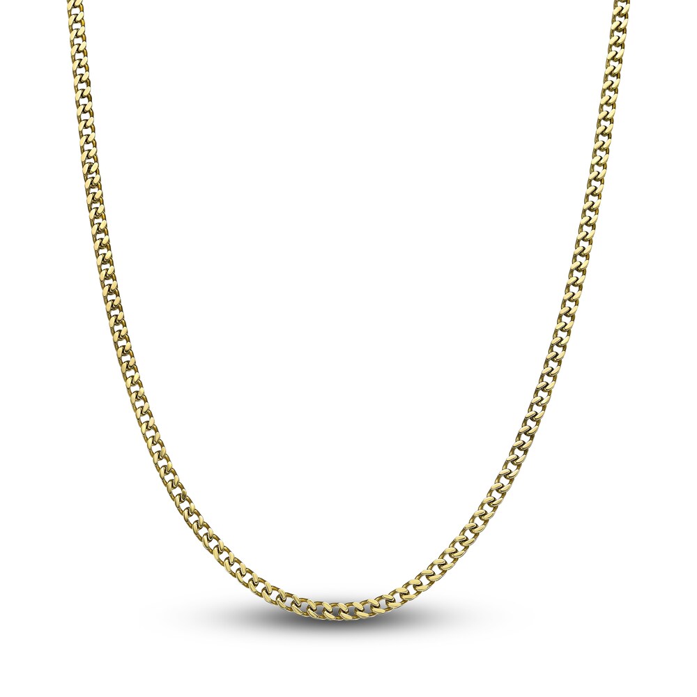 Men's Foxtail Chain Necklace Gold Ion-Plated Stainless Steel 20" d4oBct2D
