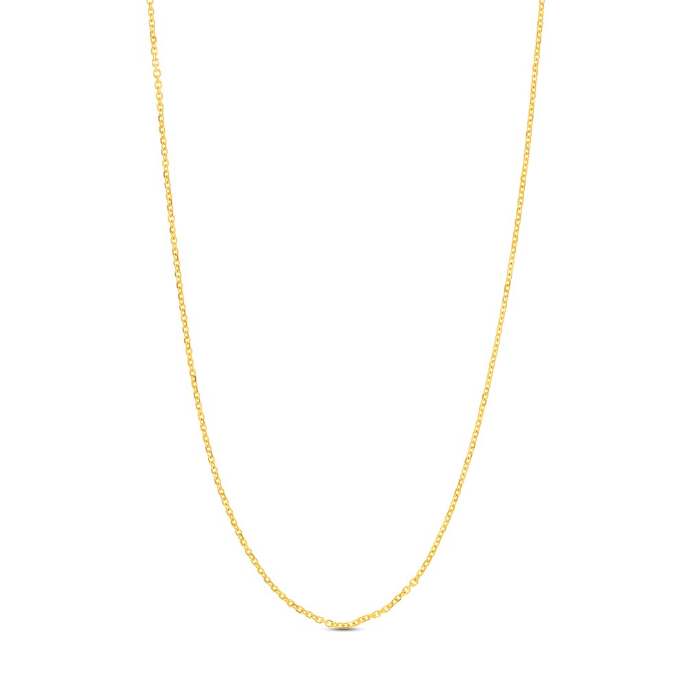 Diamond-Cut Cable Chain Necklace 14K Yellow Gold 18\" dBueHdVl [dBueHdVl]