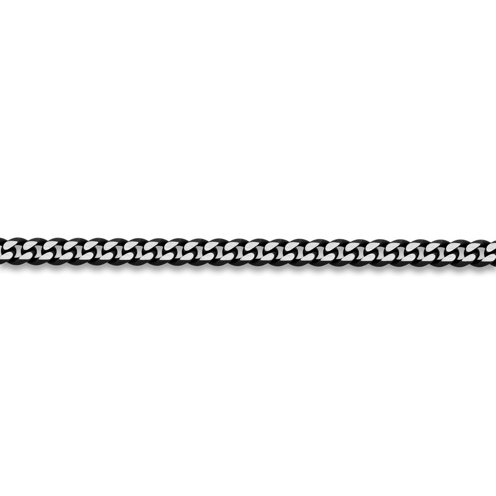 Men\'s Curb Chain Necklace Black-Plated Stainless Steel 8mm 20\" dmgOw7sT