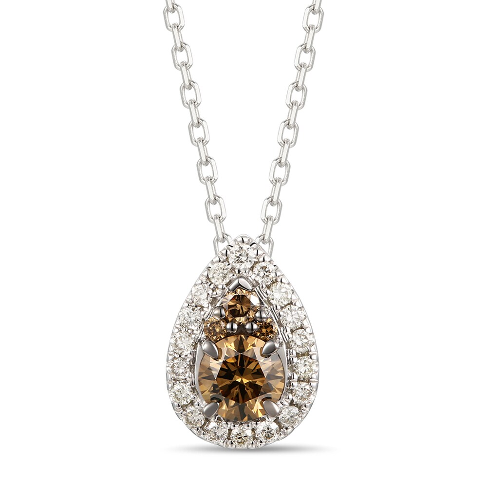 Le Vian Chocolate Diamond Necklace 1/2 Round 14K Vanilla Gold e2ed21hL [e2ed21hL]