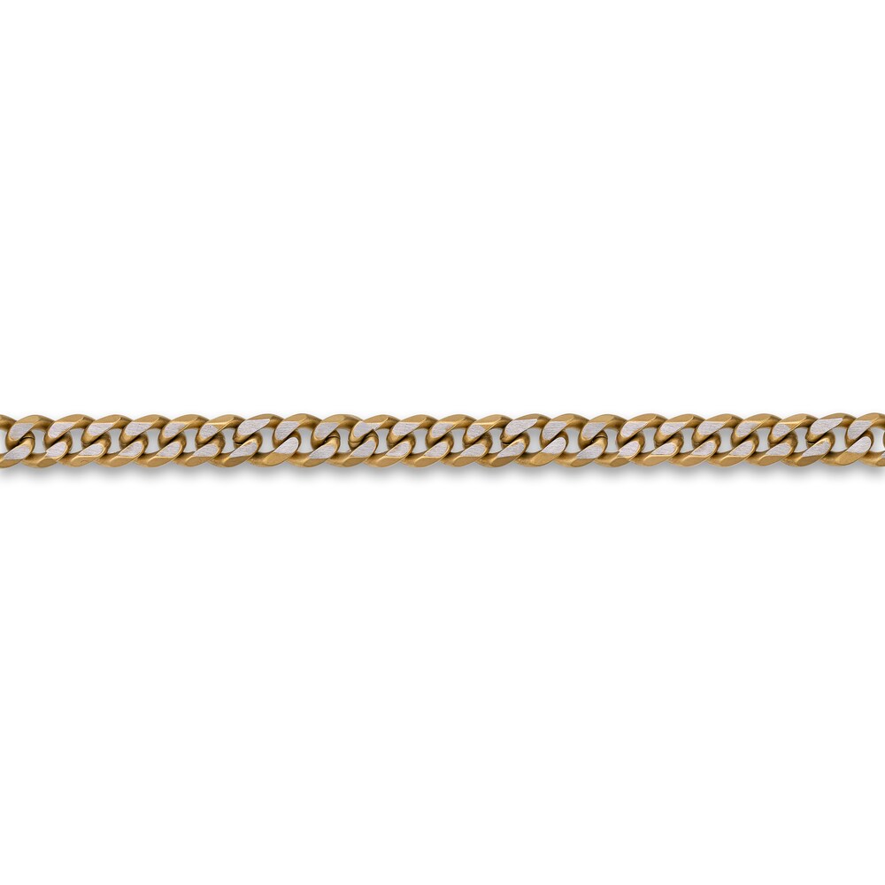 Men\'s Curb Chain Necklace Gold Ion-Plated Stainless Steel 8mm 24\" eEPwsqrg