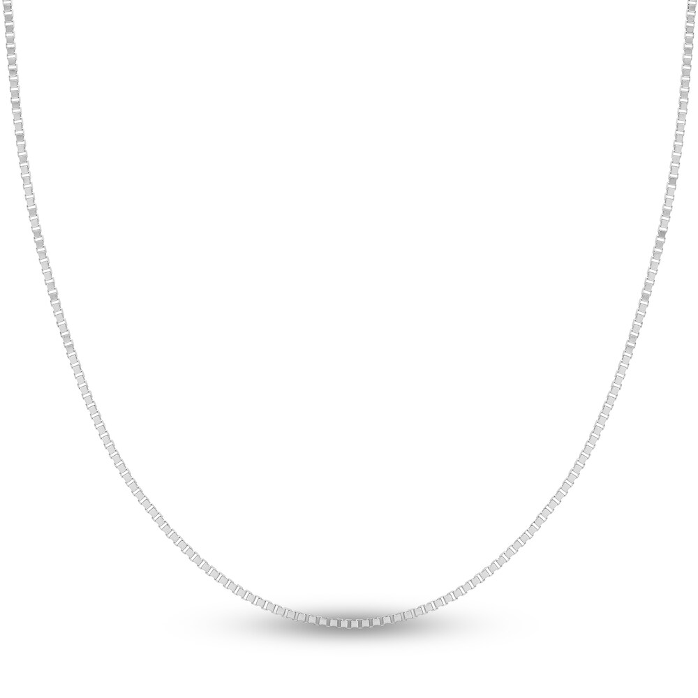 Box Chain Necklace 14K White Gold 22" eZu70tku