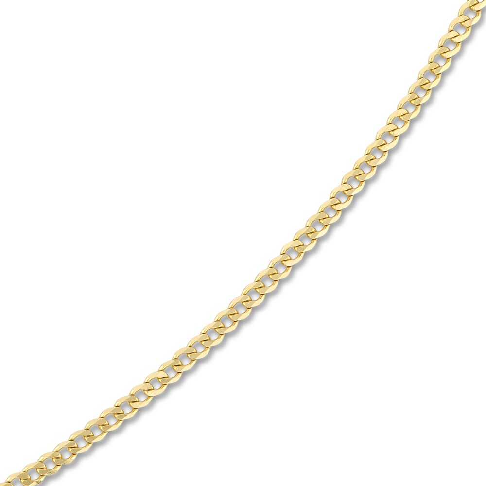 Open Curb Split Chain Necklace 14K Yellow Gold 18\" ecZc6ZVs