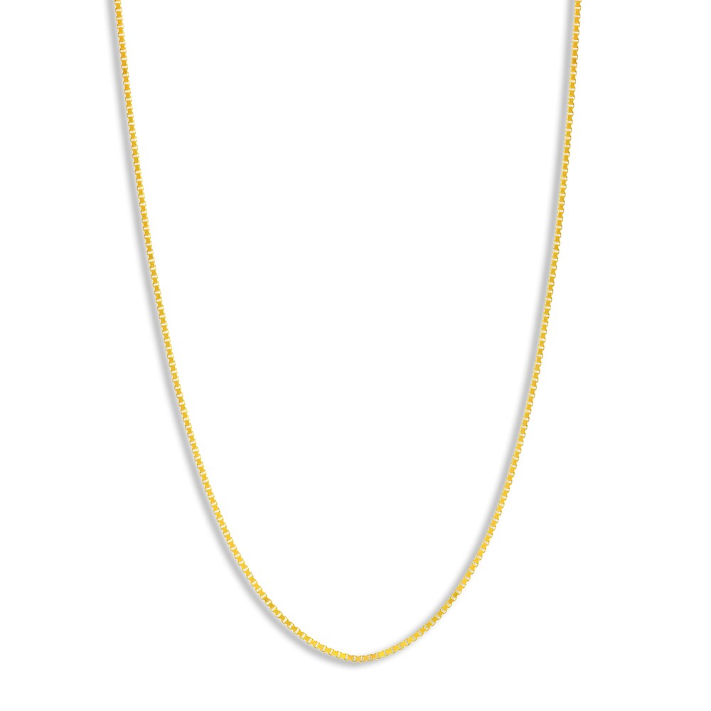 Box Chain 14K Yellow Gold 24" Length er7Kn0cX