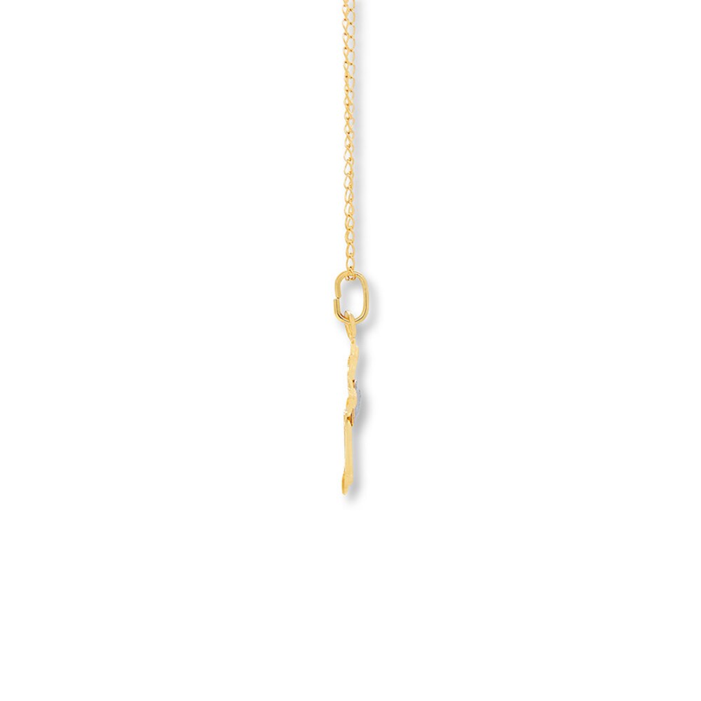 Children\'s Cross Necklace 14K Yellow Gold euY74Jyh