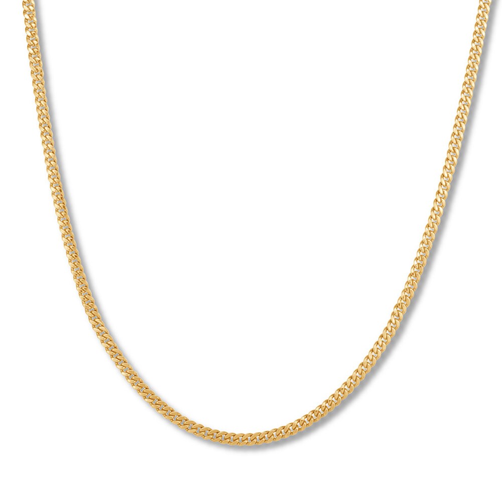 24\" Cuban Link Chain 10K Yellow Gold Approx. 3.25mm fNC80C8H
