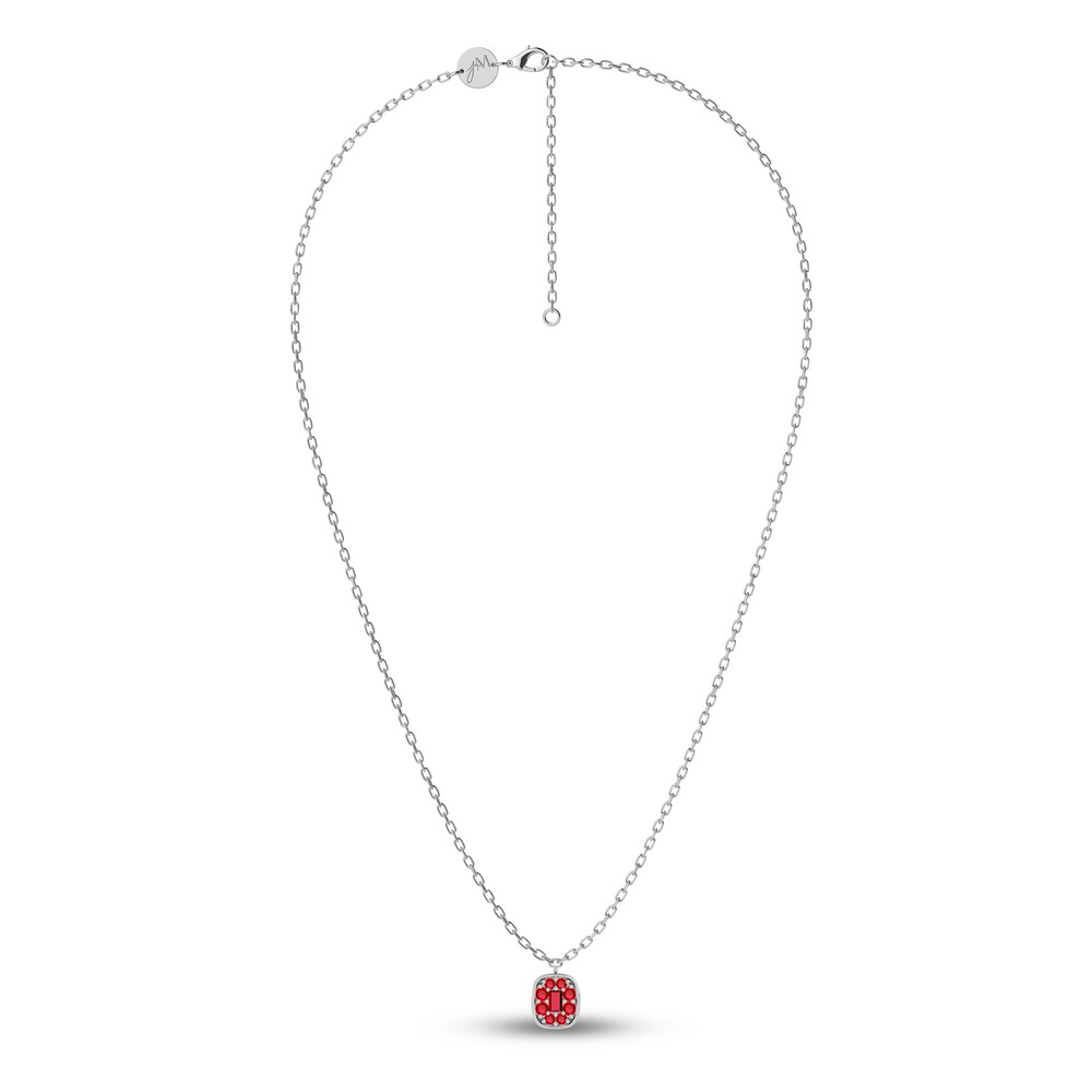 Juliette Maison Natural Ruby Pendant Necklace 10K White Gold fduZhk4G