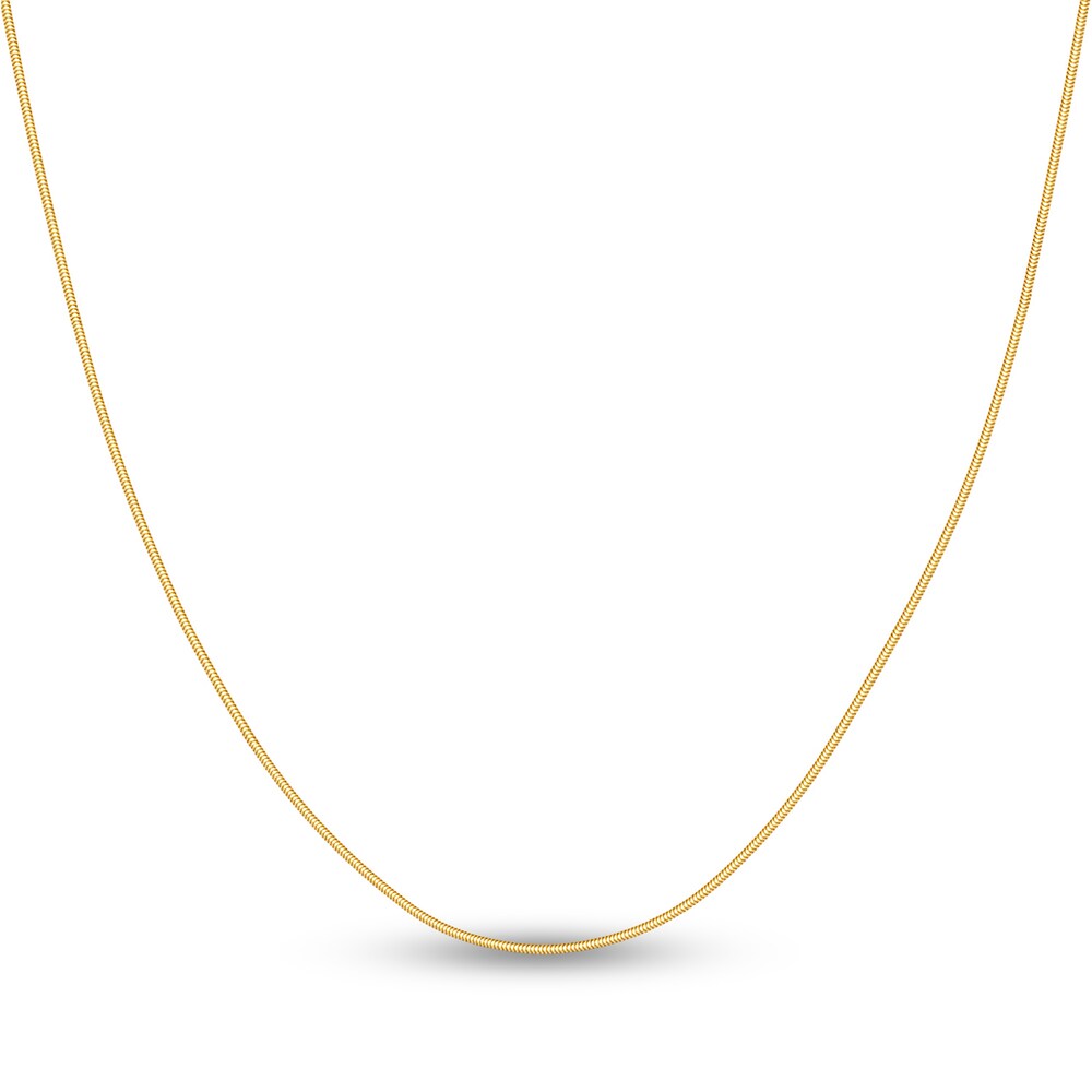 Hollow Snake Chain Necklace 14K Yellow Gold 16" ff6vHzBD