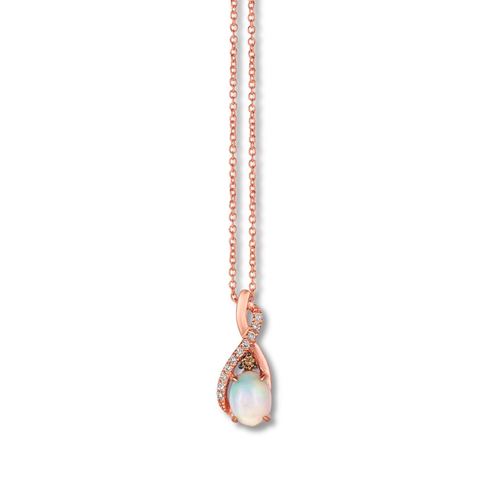 Le Vian Opal Necklace 1/10 ct tw Diamonds 14K Strawberry Gold fizEQ6yh