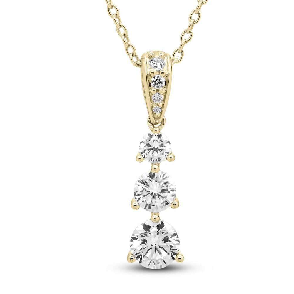 Hearts Desire Diamond Necklace 1 ct tw Round 18K Yellow Gold fmMPPGUD