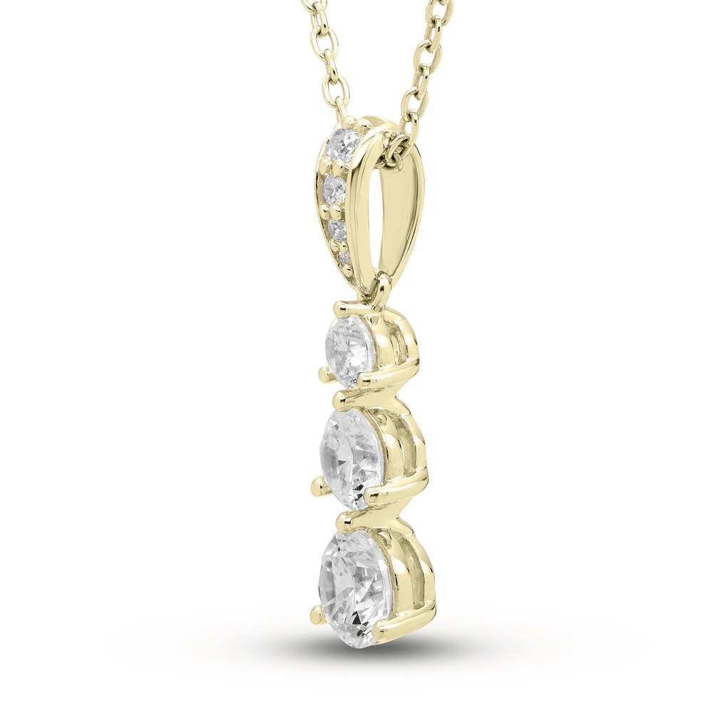 Hearts Desire Diamond Necklace 1 ct tw Round 18K Yellow Gold fmMPPGUD