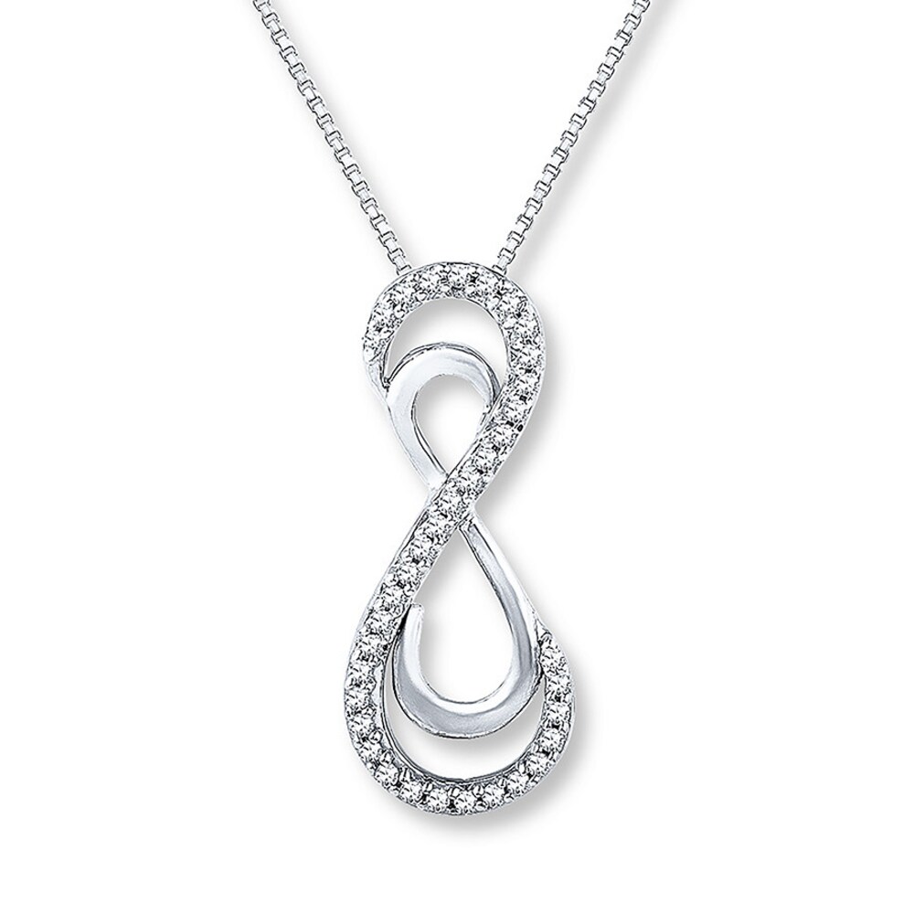 Diamond Infinity Necklace 1/8 carat tw Sterling Silver/10K Gold frjU1kwl