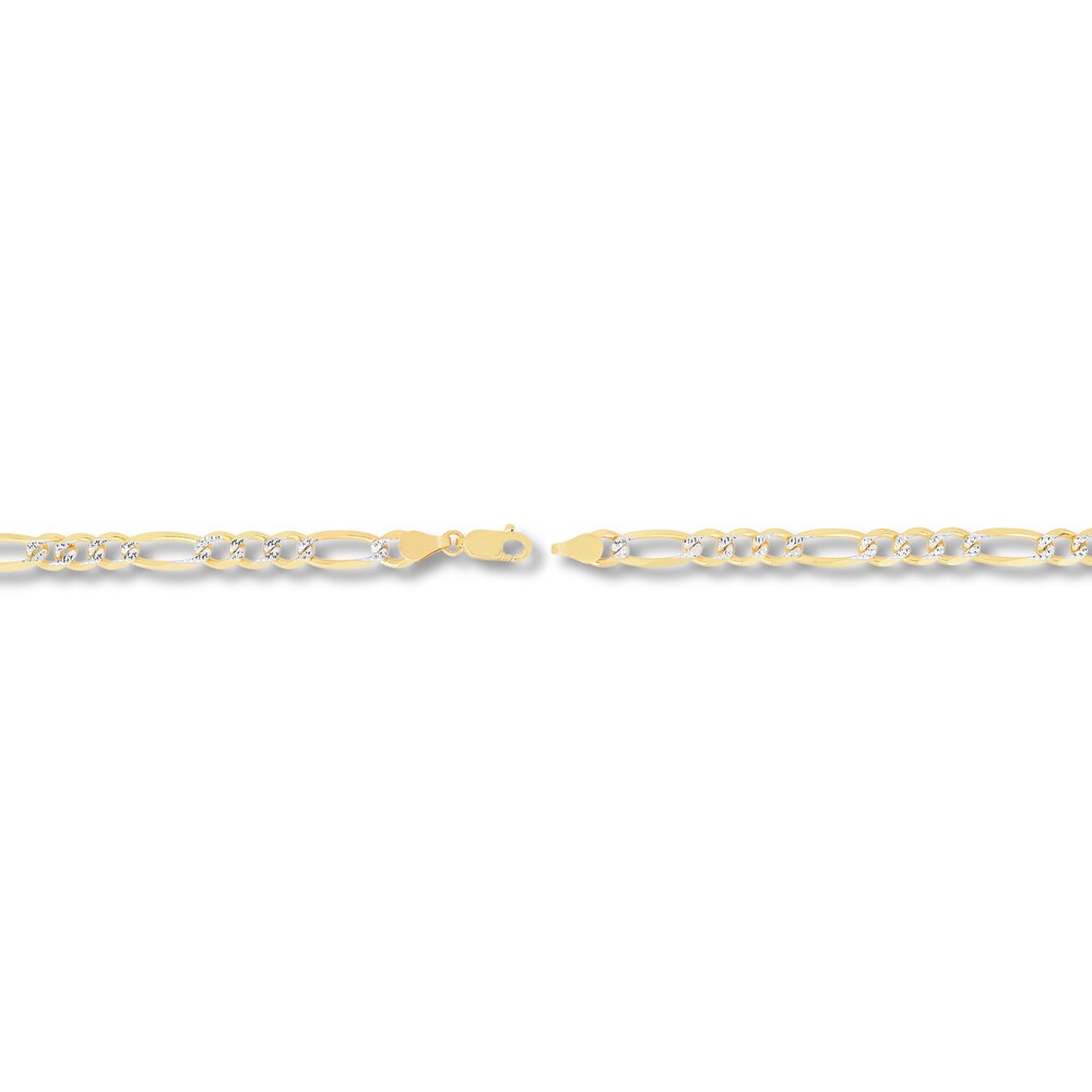 Two-Tone Curb Chain Necklace 14K Yellow Gold 26\" fysQ78cQ