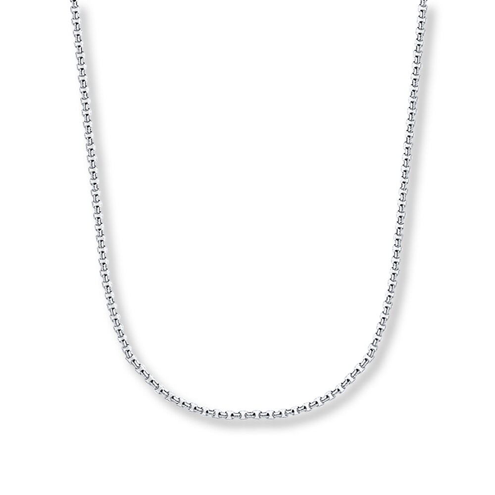 Box Chain 14K White Gold 30" Length g785clqR