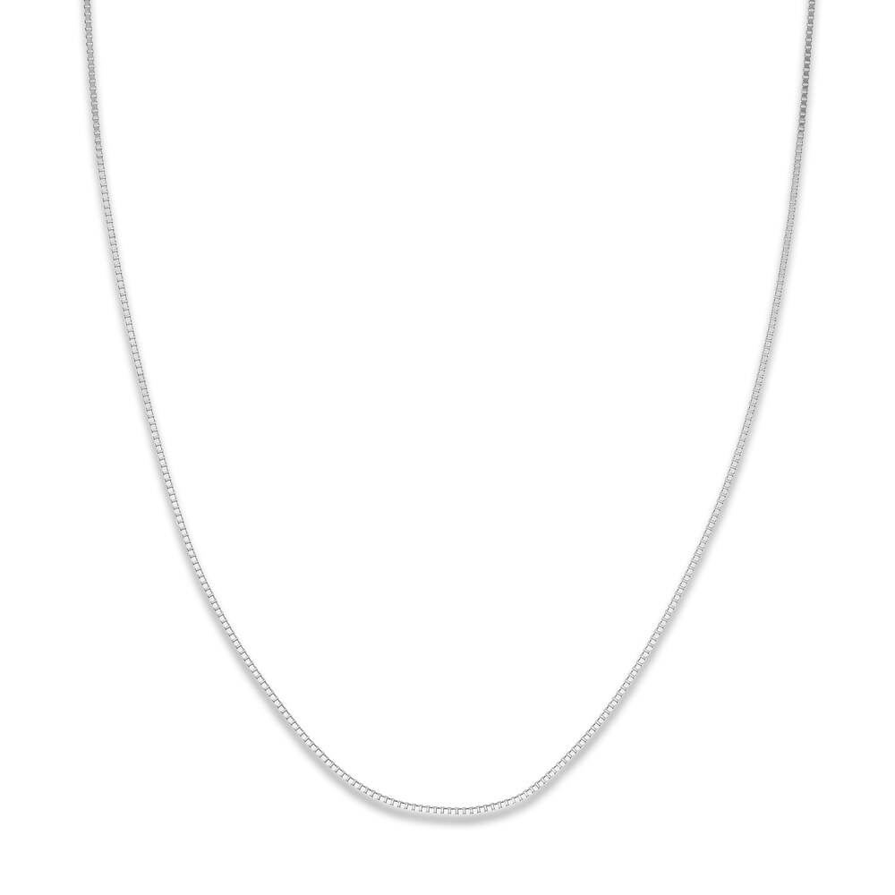 Box Chain 14K White Gold 24" Length gn6mGvj8