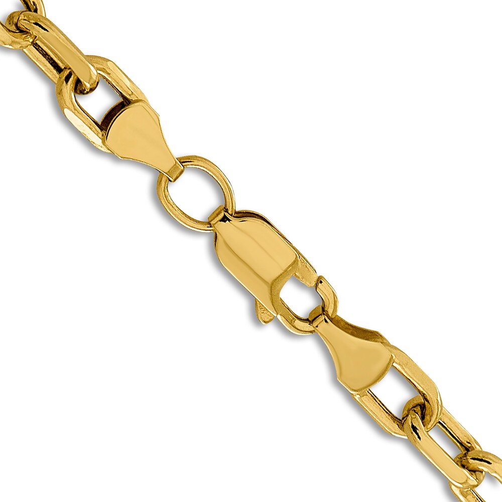 Men\'s Cable Chain Necklace 14K Yellow Gold 20\" 4.9mm hGMm2040