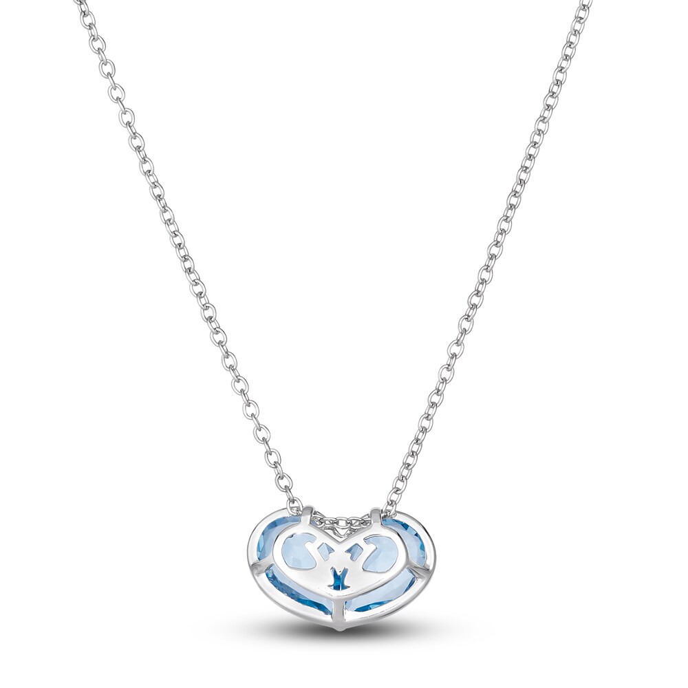 Le Vian Natural Aquamarine Heart Pendant Necklace 14K Vanilla Gold 18\" huTohCIy