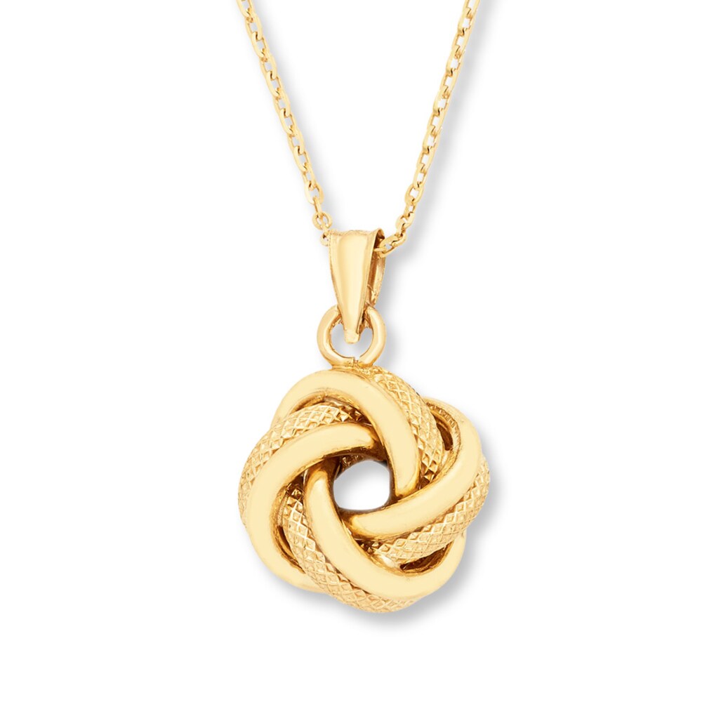 Love Knot Necklace 10K Yellow Gold hx1PtI7y