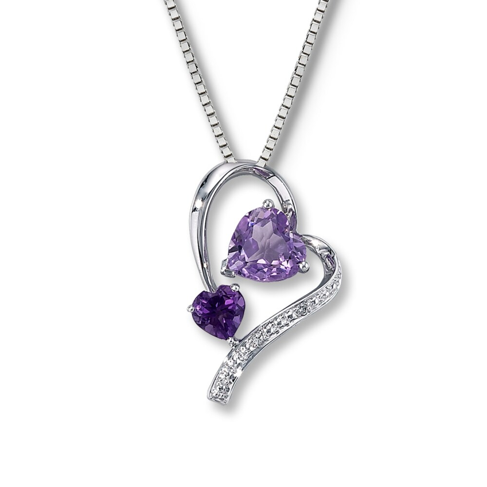 Amethyst Necklace Diamond Accent Sterling Silver i2RUIMKD