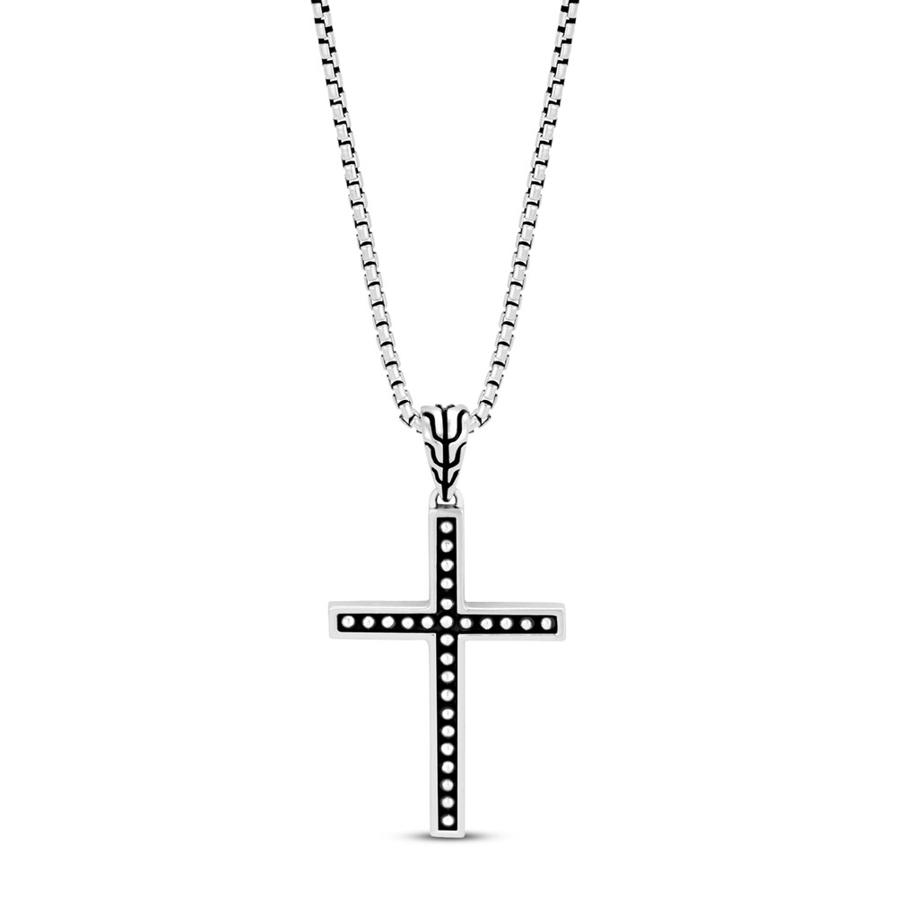 John Hardy Jawan Cross Pendant Sterling Silver 20\" iFTHdOVg