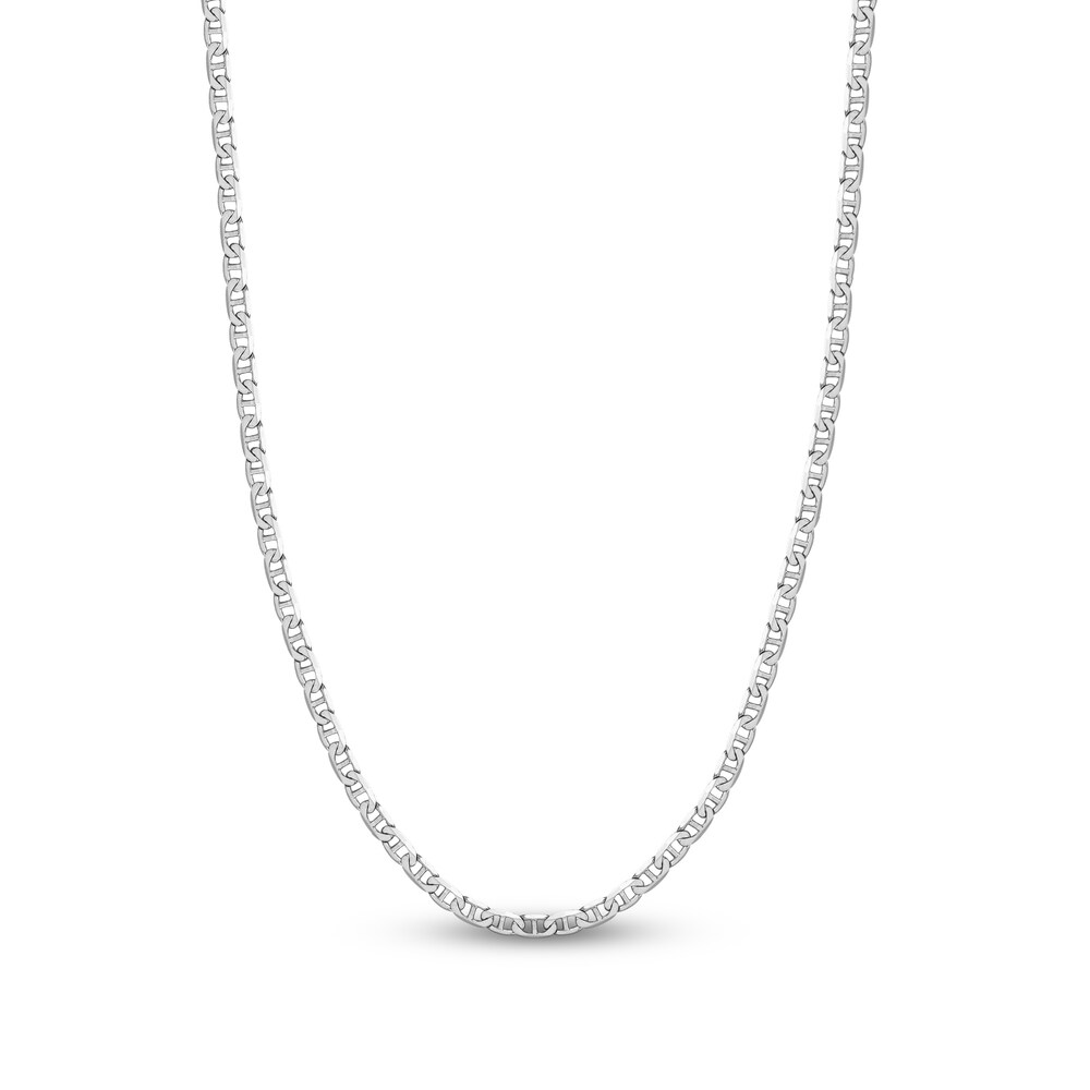 Mariner Chain Necklace 14K White Gold 18" iHyrNVKm