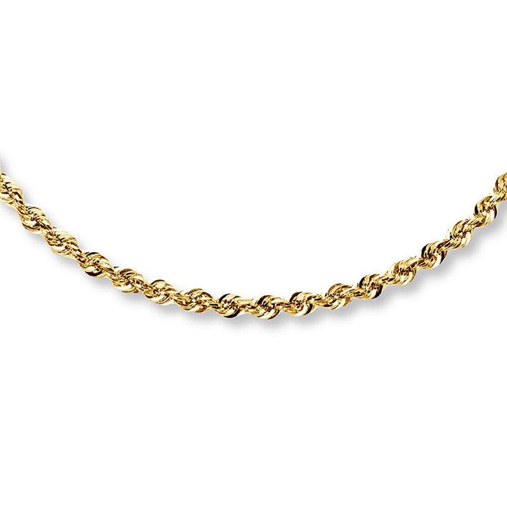 Rope Necklace 14K Yellow Gold 18 Length iOckneAS