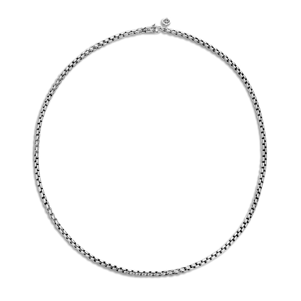 John Hardy Men's Classic Box Chain Necklace Sterling Silver iOxkqoop