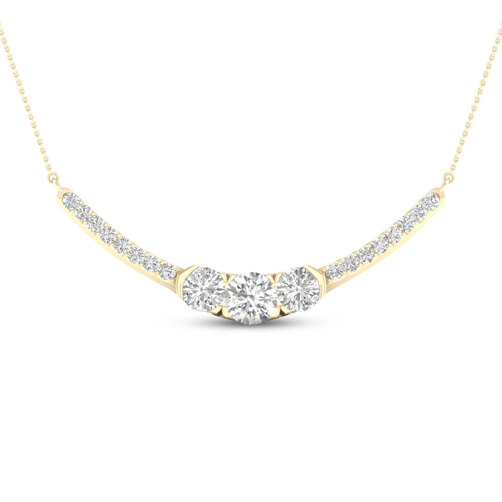 Diamond Necklace 1/2 ct tw Round 10K Yellow Gold idFJa9CO