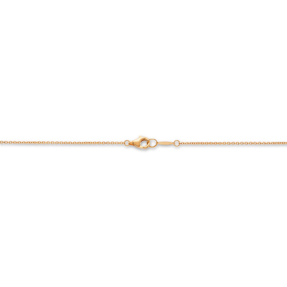 Italia D\'Oro Small Bar Chain Necklace 14K Yellow Gold j0By8NNG