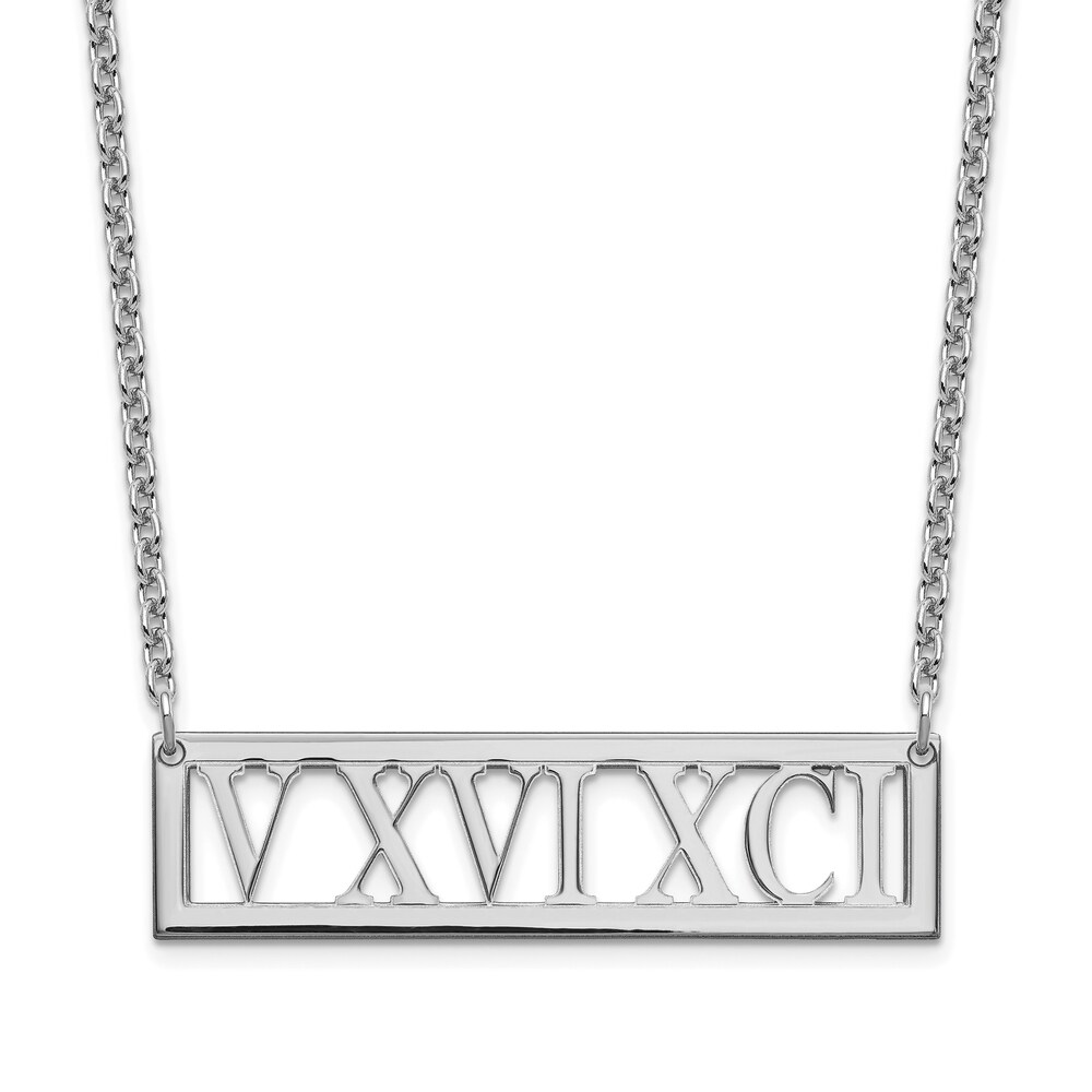 Roman Numeral Bar Necklace jE6BfEcE