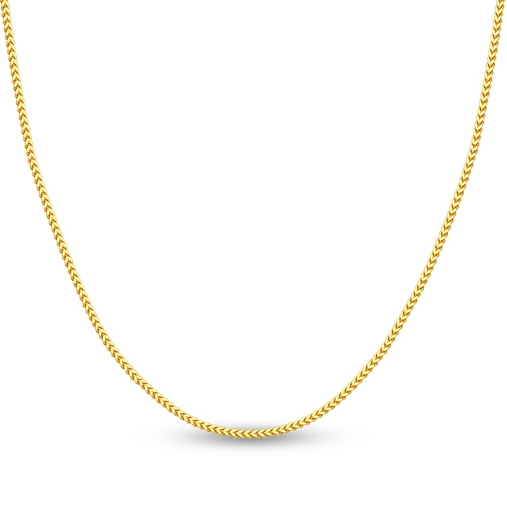 Round Franco Chain Necklace 14K Yellow Gold 20" jThZeK49