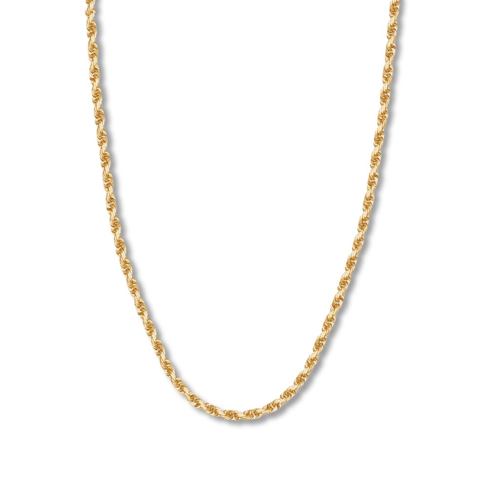 20\" Textured Rope Chain 14K Yellow Gold Appx. 4.4mm jeap0PdJ
