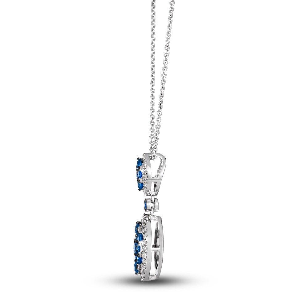 Le Vian Natural Blue Sapphire Necklace 1/6 ct tw Diamonds 14K Vanilla Gold jpyPJ6ug