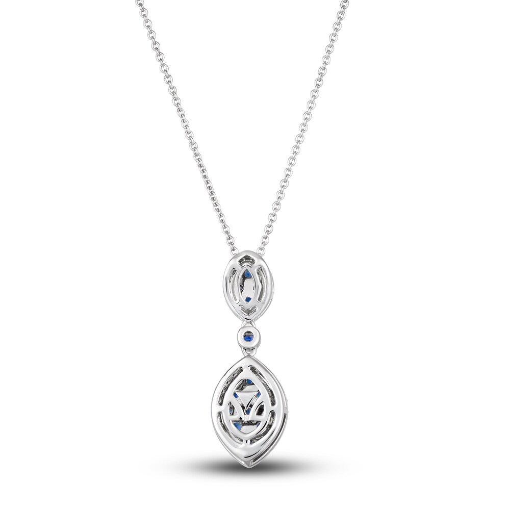 Le Vian Natural Blue Sapphire Necklace 1/6 ct tw Diamonds 14K Vanilla Gold jpyPJ6ug